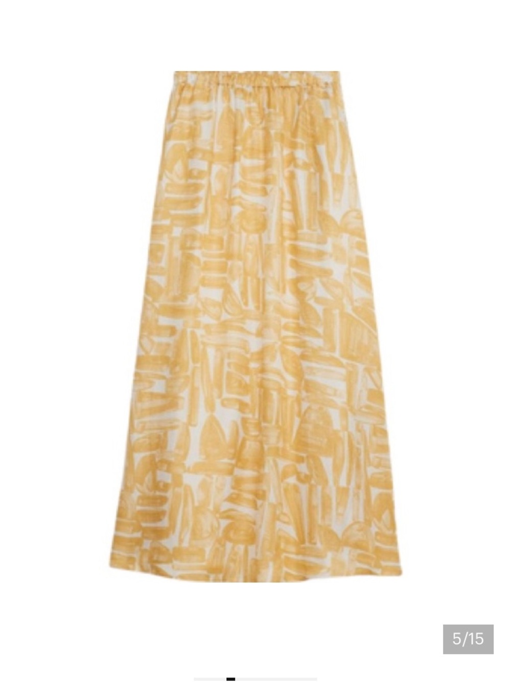 Banana Republic Yellow Brushstroke Maxi Skirt